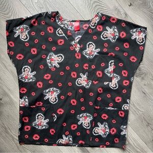 Betty Boop Scrub top Medical Workwear‎ Nurse